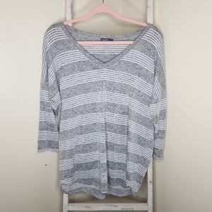 Market & Spruce Stitch Fix XL careen stripe dolman sleeve vneck top